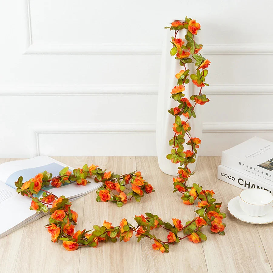 250CM Artificial Rose Flower Vine — Wedding, Home, Garden, Christmas & DIY Decoration Arch