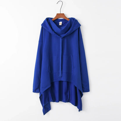 Fashion Trends European-Style Long Hoodie – New Solid Color Casual Pullover