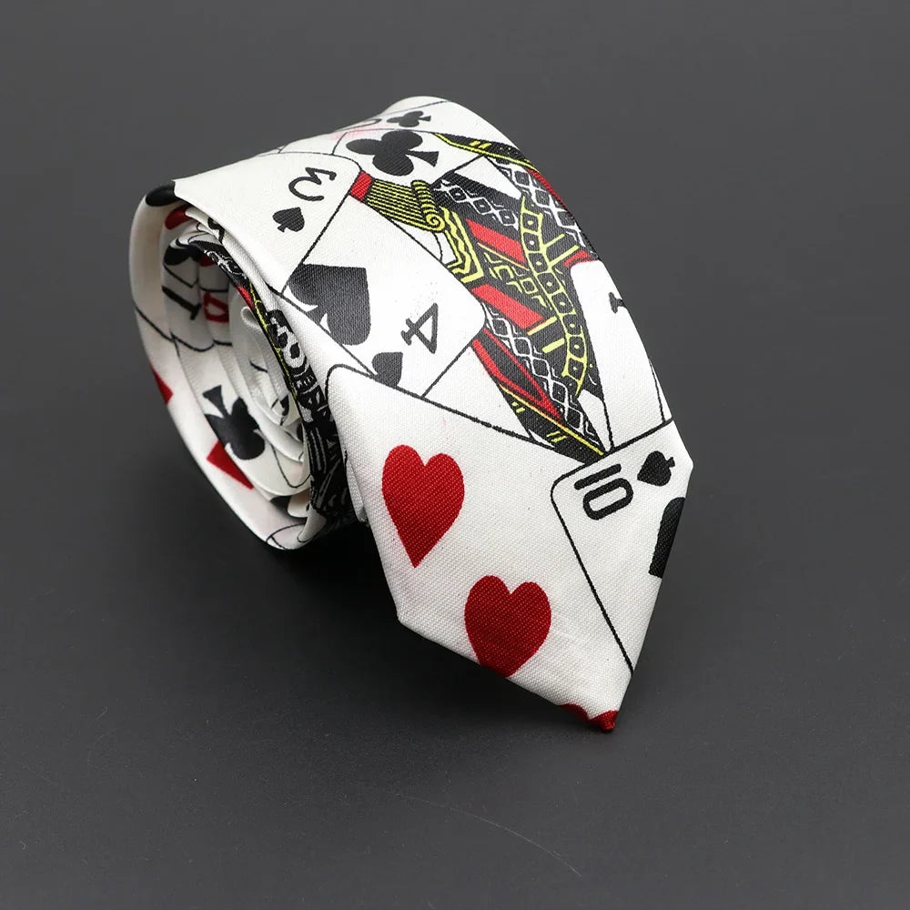 Musical Notes Slim Necktie - Silky Piano & Guitar Print Tie for Men & Women, Elegant Fashion Gift