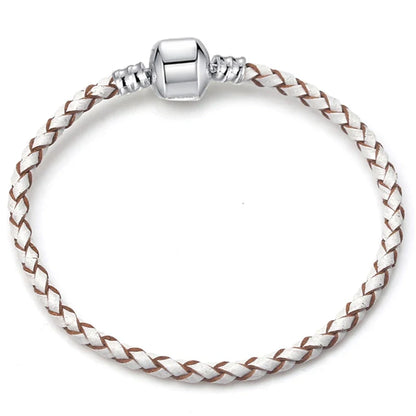 BAOPON 9-Color Leather Charm Bracelet - DIY Chain Jewelry Gift for Women & Girls