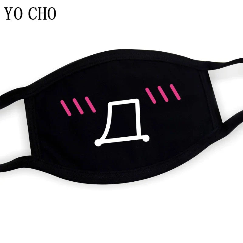 YO CHO Unisex Cotton Dust Mouth Mask – Anime Cartoon Respirator, Warm Mouth Muffle, Perfect Birthday Party Gift