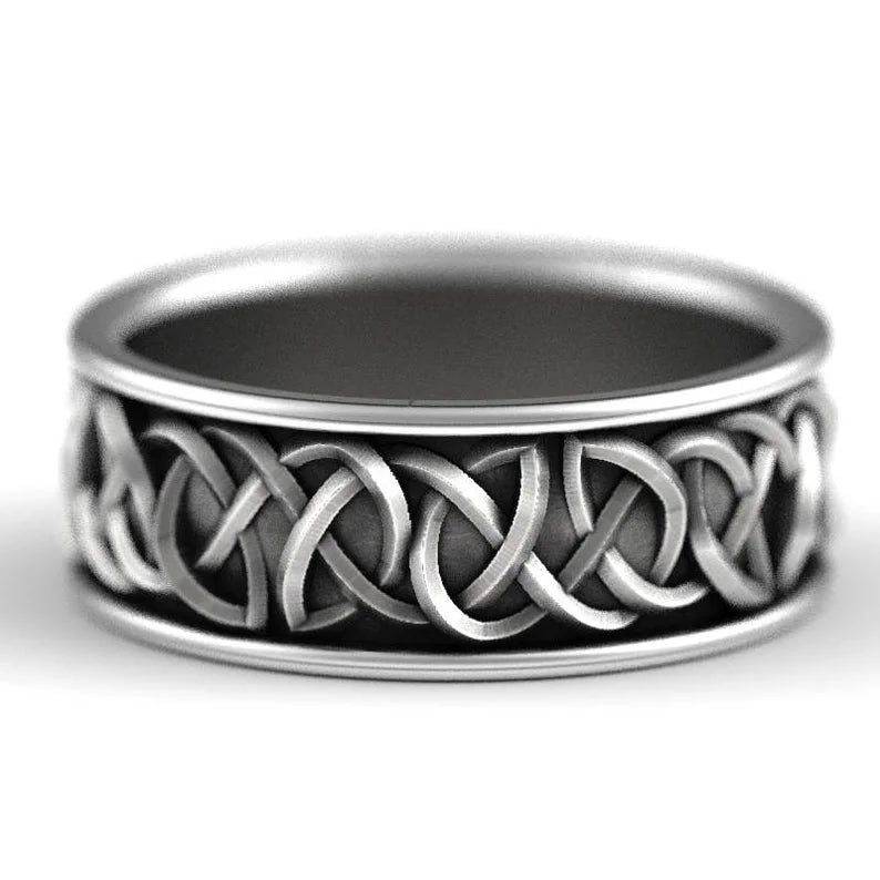 Huitan Viking Nordic Mythology Giant Wolf Ring – Defense Totem, Hip Hop Rock Fashion Unisex Punk Jewelry Gift