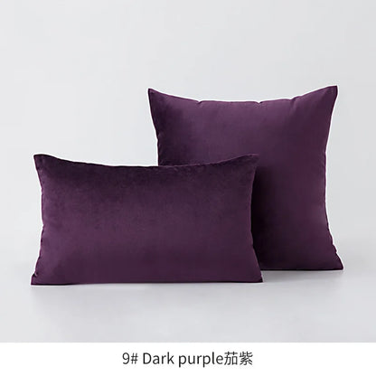 Inyahome Soft Velvet Cushion Cover - Pink Grey Beige Green Decorative Pillowcase For Bedroom Sofa 30x50cm 45x45cm