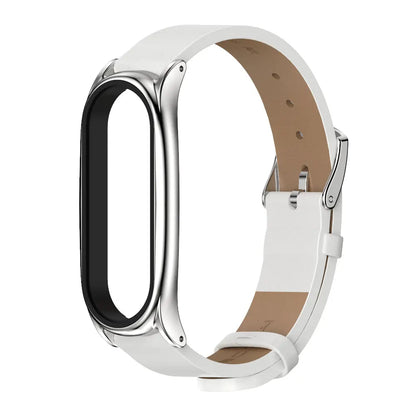 Leather Strap for Xiaomi Mi Band - Stylish Replacement Wristband for Mi Band 10/9/8/7/6/5 Mijobs Design