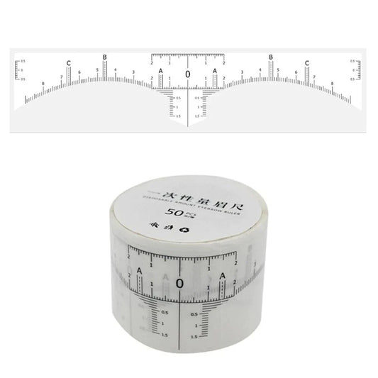 50pcs Disposable Microblading Ruler Guide Stickers – Permanent Eyebrow Makeup Tool