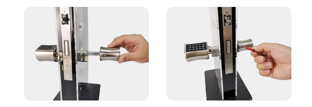 V1 Pro+ Smart Door Lock – TUYA App Adjustable Fingerprint, Password & RFID Cylinder for Home Security