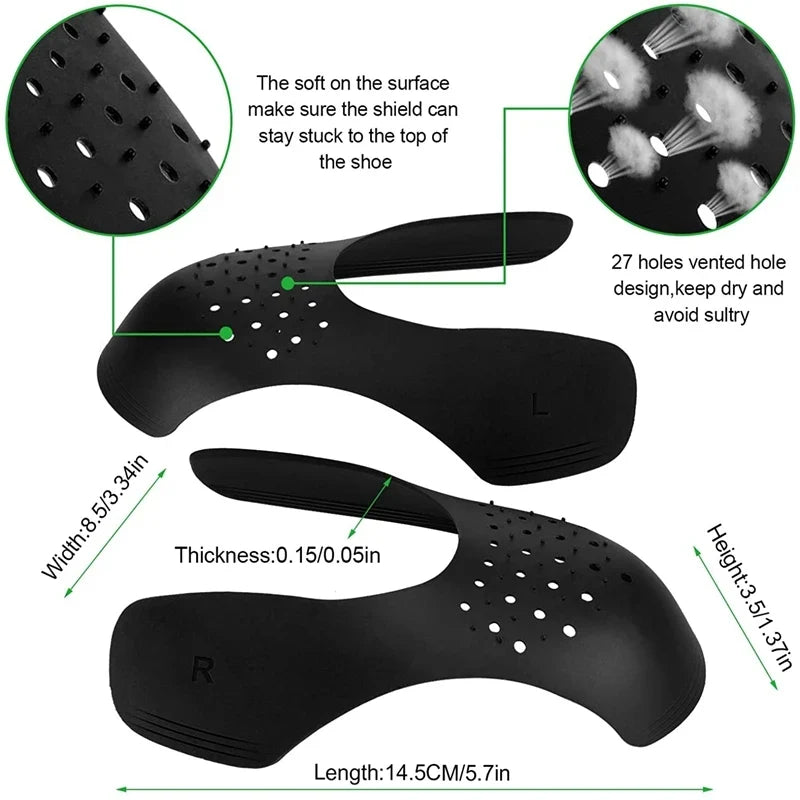 Shoe Crease Protector - Lightweight Toe Cap Shield for Sneaker Anti-Crease & Bend Protection