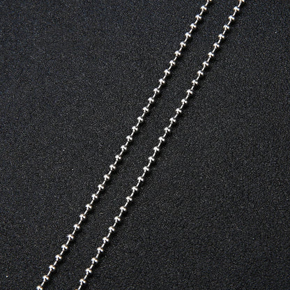 Stainless Steel Beaded Ball Chain - 1.5mm 2mm 2.4mm Bulk Jewelry Chain for DIY Necklaces & Craft Making Supplies