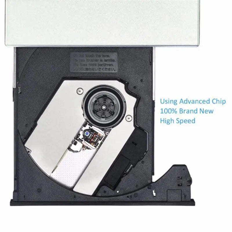 USB 2.0 External CD/DVD Drive – Optical DVD RW Burner & Reader for Windows PC and MacBook Laptops