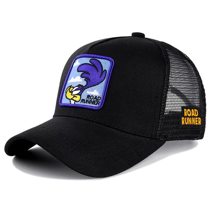Anime Cartoon Baseball Cap - Unisex Embroidered Patch Trucker Hat for Men & Women Casual Streetwear Style