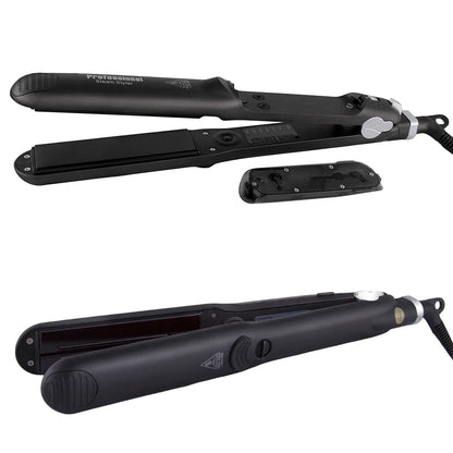 Professional Steam Hair Straightener – Ceramic Vapor Flat Iron, 450℉ Heat with Argan Oil Treatment for Hair Care