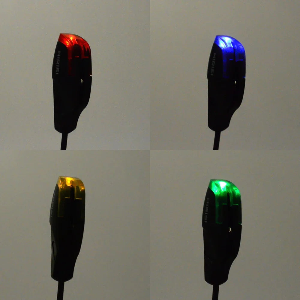 Hirisi B2011 Carp Fishing Swinger Indicator - LED Light Bite Alarm Accessory with Removable Base Seat