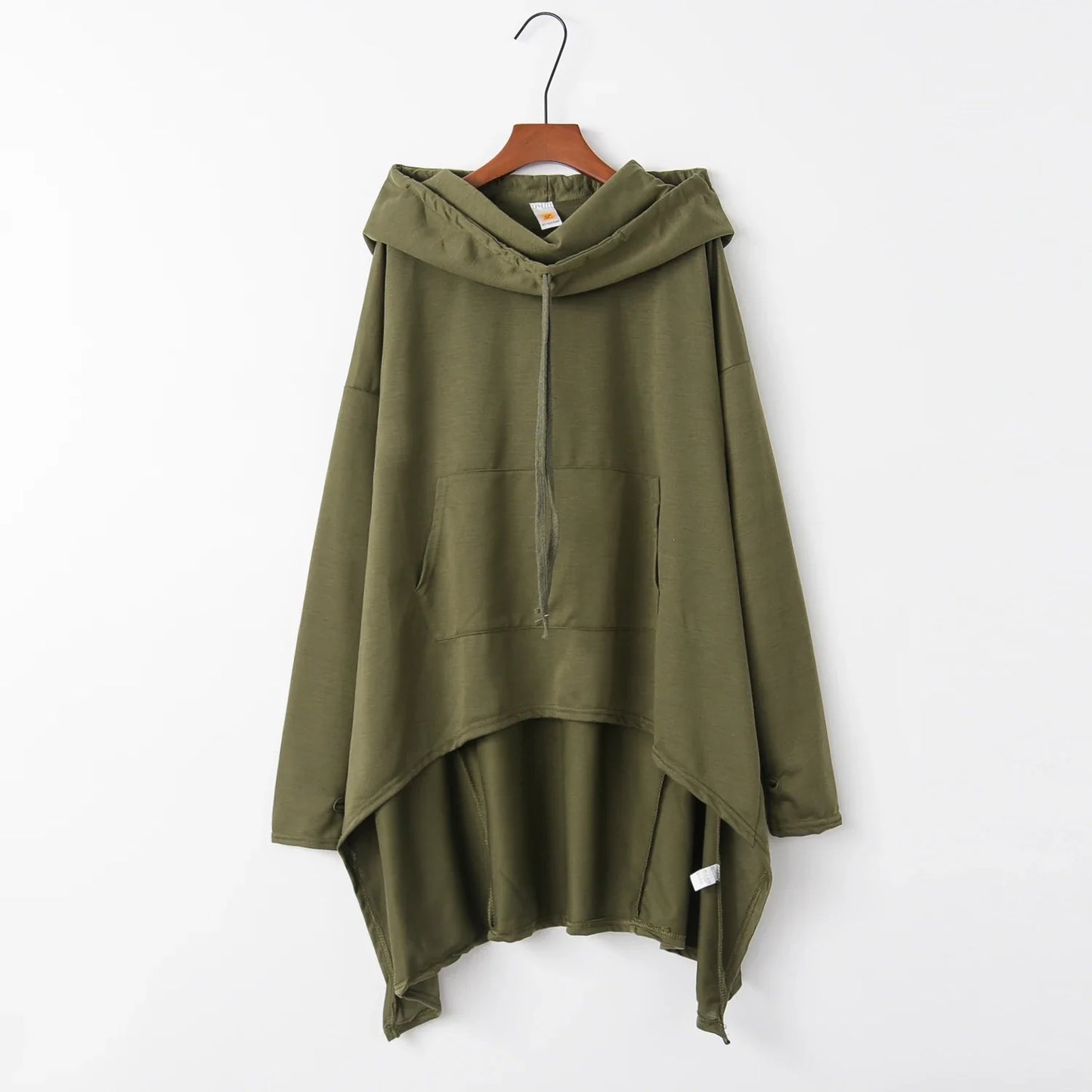 Fashion Trends European-Style Long Hoodie – New Solid Color Casual Pullover