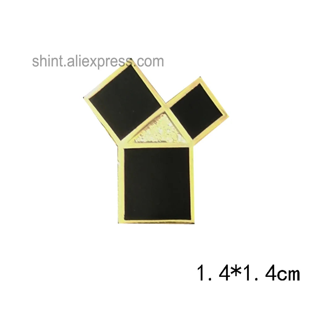 Masonic Freemason Lapel Pin - Forget Me Not Sun Past Master Commemorative Badge for Freemasonry Accessories & Collectors