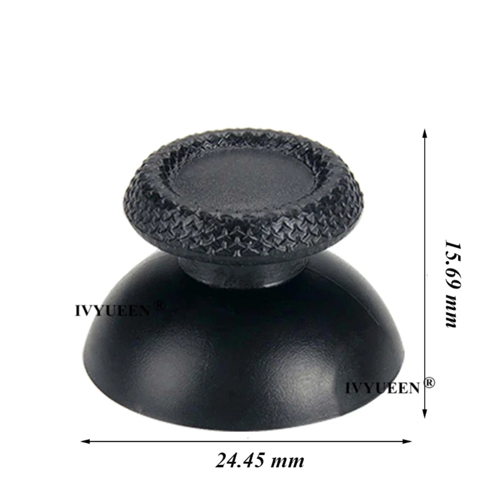IVYUEEN 100PCS Black Analog Stick Caps – Thumb Grip Covers for PS5, PS4, PS3 & Xbox Controllers