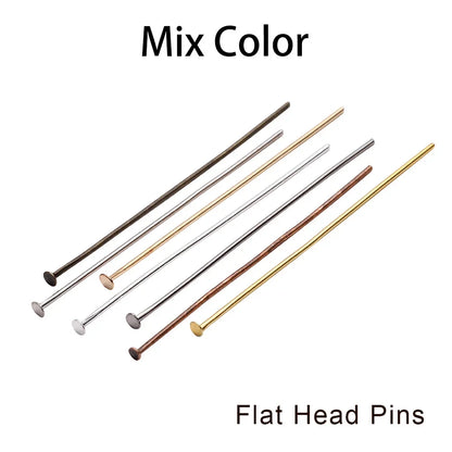 Jewelry Eye Pins & Ball Head Pins - 100/200pcs DIY Findings for Earrings Bracelets Pendants 16-60mm Craft Making Supplies