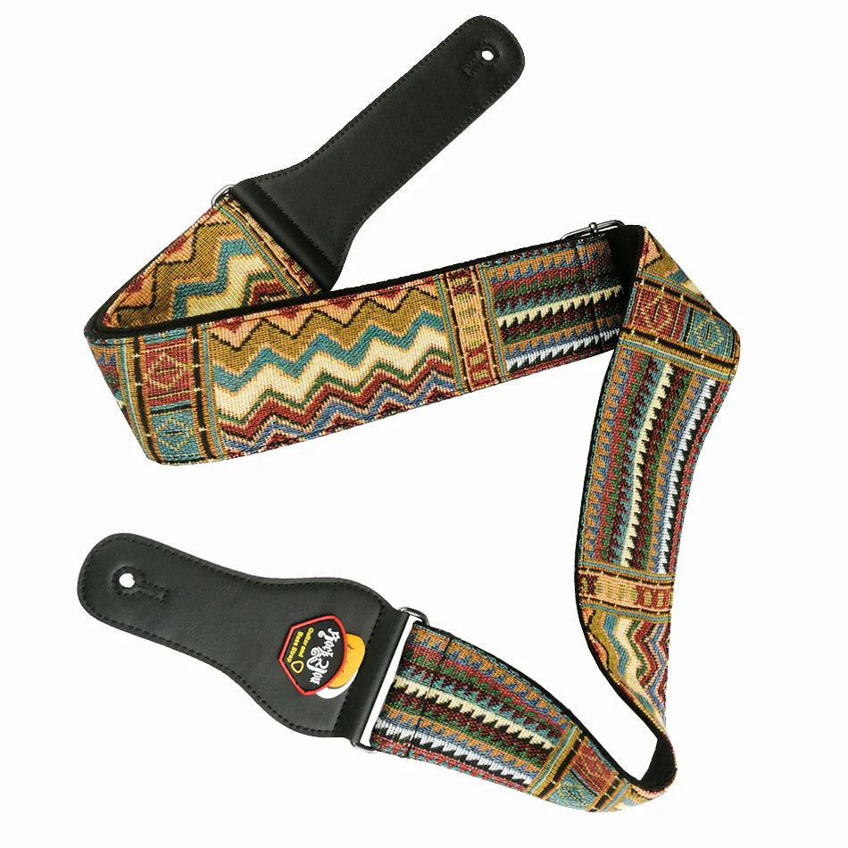 High-Quality Cotton Guitar Strap – Adjustable Length, 6.2cm Wide for Acoustic Guitar & Electric Bass