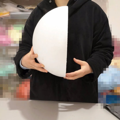 Half Round Styrofoam Foam Balls for DIY Crafts – Solid Polystyrene, 4–30cm for Christmas & Kids Projects