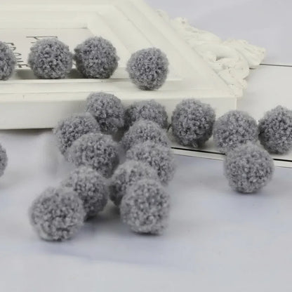 10Pcs Soft Pompom Balls 15/20mm - Fluffy Plush Craft Furballs for DIY Sewing, Home Decor & Christmas Tree Decoration
