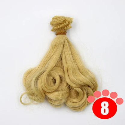 Msiredoll BJD Wig Accessories - Gradient Color Doll Hair for 1/3 1/4 1/6 1/12 DIY Wigs