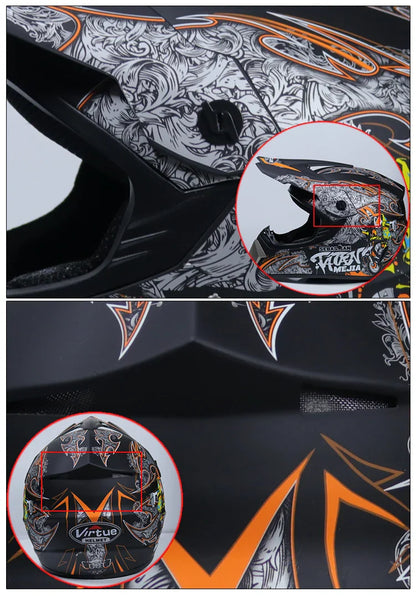 Safety Motocross Helmet for Kids - DOT Approved ATV Cross Bicycle Downhill Capacete, Unisex, Lightweight ABS 1KG