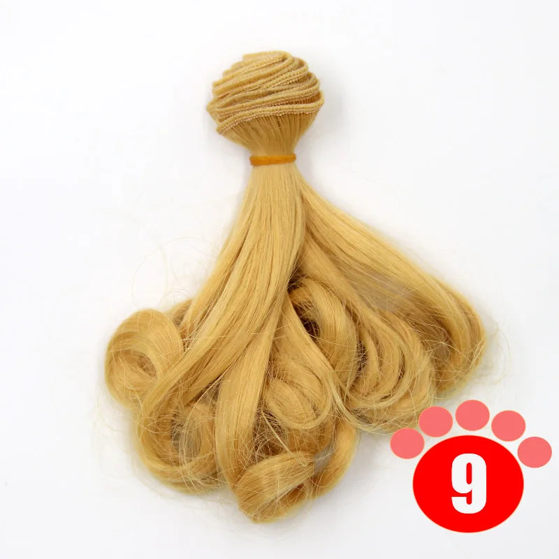 Msiredoll BJD Wig Accessories - Gradient Color Doll Hair for 1/3 1/4 1/6 1/12 DIY Wigs