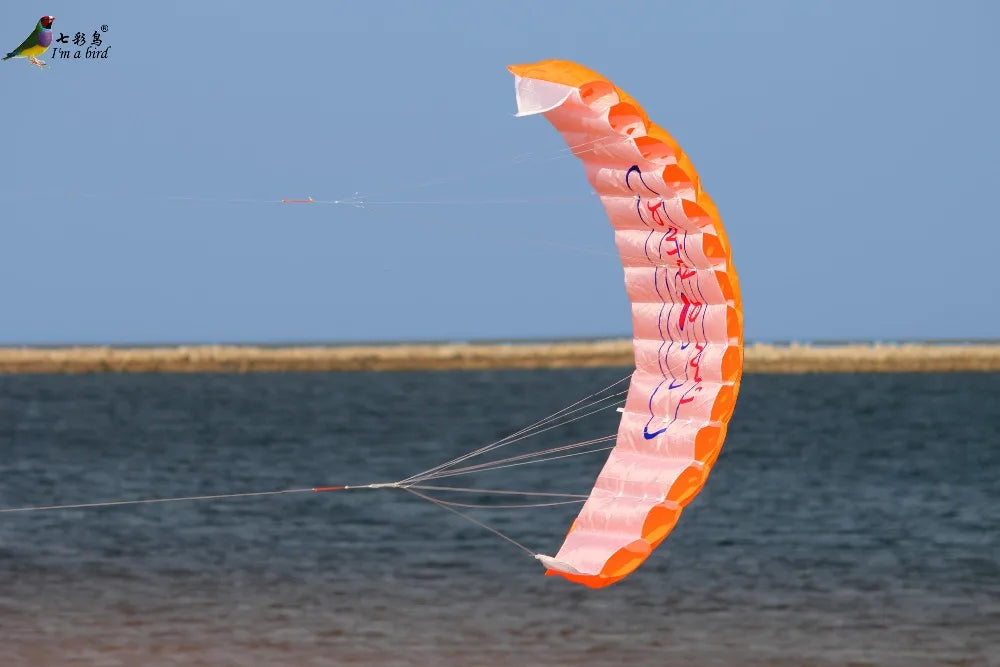 Rainbow Stunt Parafoil Kite - Outdoor Dual Line Power Sports Kite for Beginners & Beach Fun