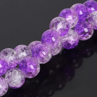 Crystal Glass Crackle Beads - 4/6/8/10mm Round Spacer Charm Beads for DIY Jewelry Making