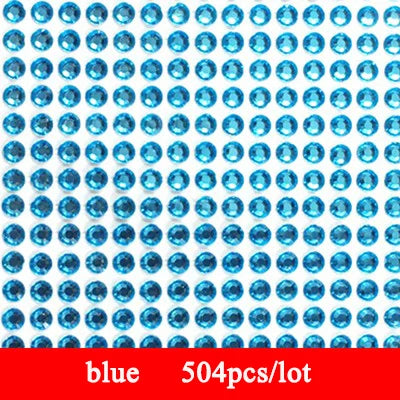Self Adhesive Rhinestone Stickers - 504/900PCS Acrylic Gems for DIY Crafts & Scrapbooking