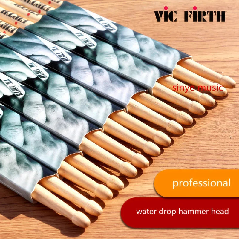 Professional Hickory Wood Drum Sticks Pair – 5A / 5B / 7A Drumsticks for Acoustic or Electronic Drums