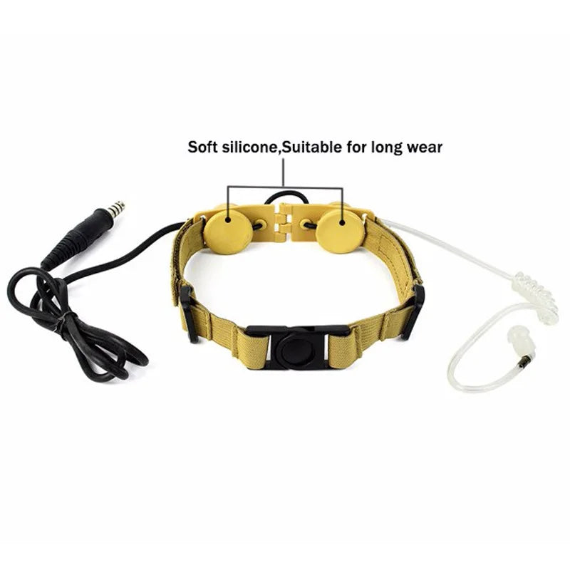 Z Tactical Throat Mic Headset - Z003 Air Tube Earpiece With U94 PTT For BaoFeng And Two Way Radios