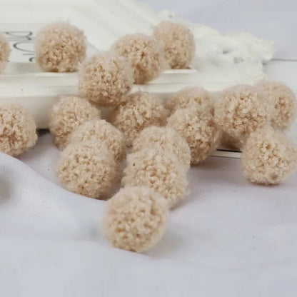 10Pcs Soft Pompom Balls 15/20mm - Fluffy Plush Craft Furballs for DIY Sewing, Home Decor & Christmas Tree Decoration