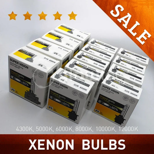 GLOWTEC HID Headlight Bulbs - D1S D2S D3S D4S Series Xenon Replacement Lamps 4300K-8000K