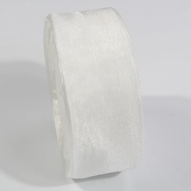 10 Yards Sheer Chiffon Organza Ribbon - Satin Gift Wrapping Ribbon for Wedding Bouquets, Party Decor & DIY Crafts
