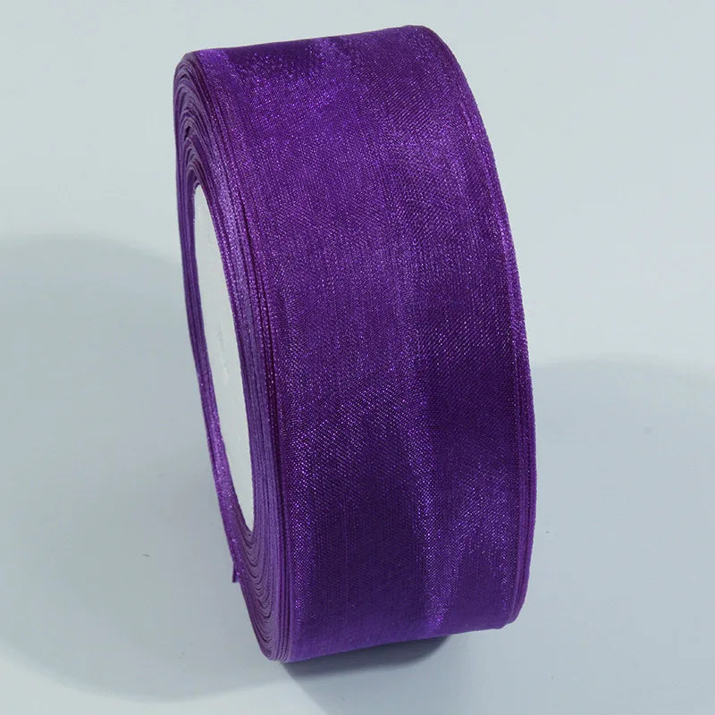 10 Yards Sheer Chiffon Organza Ribbon - Satin Gift Wrapping Ribbon for Wedding Bouquets, Party Decor & DIY Crafts