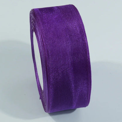 10 Yards Sheer Chiffon Organza Ribbon - Satin Gift Wrapping Ribbon for Wedding Bouquets, Party Decor & DIY Crafts