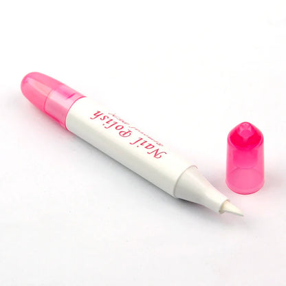 1 Pc Nail Art Corrector Pen with 3 Tips - Newest Nail Polish Corrector for Mistake Removal - Manicure Tool for Precise Cleaning