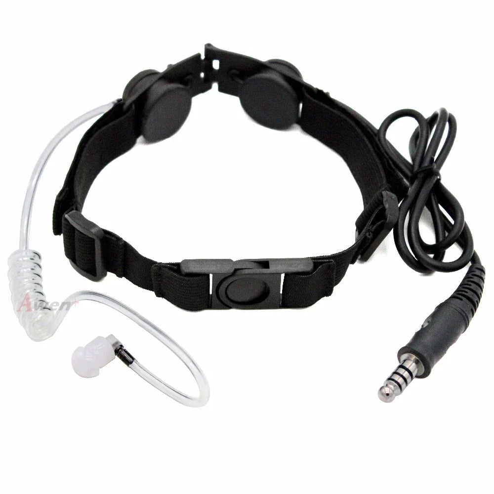 Z Tactical Throat Mic Headset - Z003 Air Tube Earpiece With U94 PTT For BaoFeng And Two Way Radios