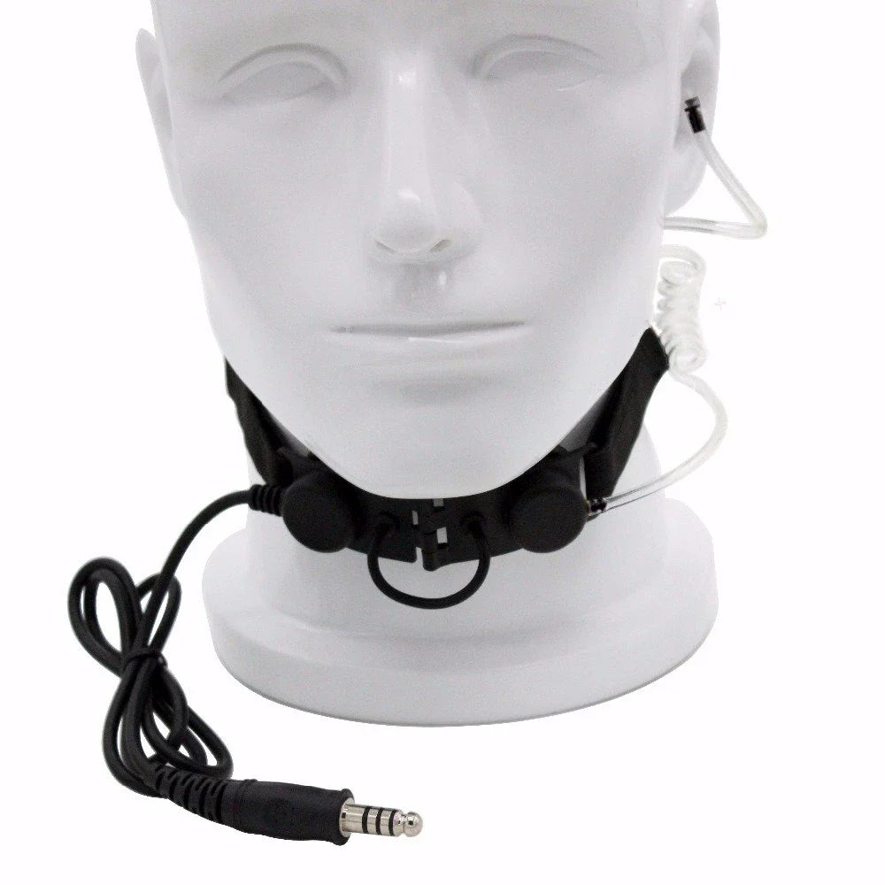Z Tactical Throat Mic Headset - Z003 Air Tube Earpiece With U94 PTT For BaoFeng And Two Way Radios