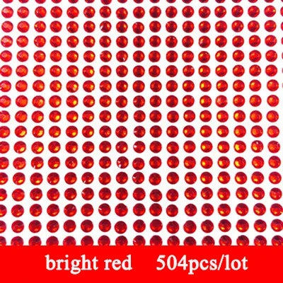 Self Adhesive Rhinestone Stickers - 504/900PCS Acrylic Gems for DIY Crafts & Scrapbooking
