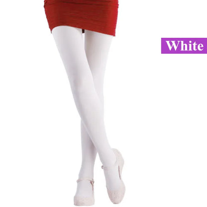 Women’s Black 120D Opaque Tights – Seamless Warm Nylon Pantyhose, Thick Winter Stockings for Spring & Autumn Footed Legwear
