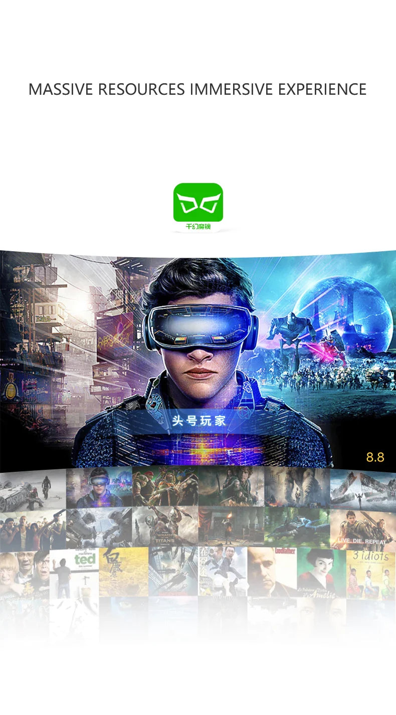VR Shinecon 10.0 3D Virtual Reality Headset – Helmet Goggles for Smartphone Gaming