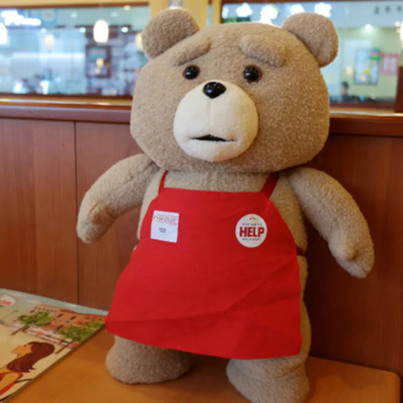 Ted 2 Movie Teddy Bear Plush Toy - 45cm Soft Stuffed Animal Birthday Gift with Apron