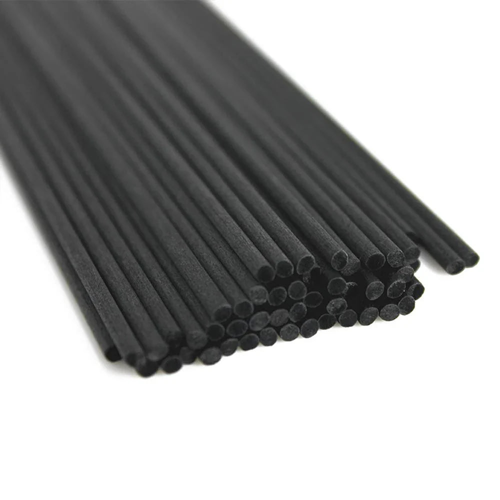 100PCS Black Fiber Rattan Sticks – Reed Diffuser Refill Sticks for Aromatherapy, 40/35/30/25/22/19/10cm