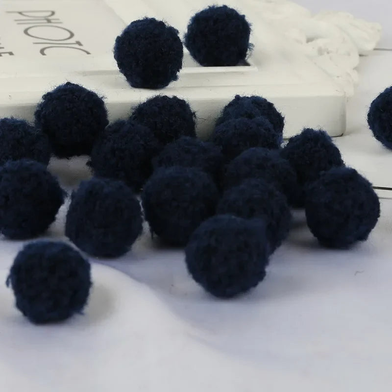 10Pcs Soft Pompom Balls 15/20mm - Fluffy Plush Craft Furballs for DIY Sewing, Home Decor & Christmas Tree Decoration