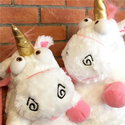 Despicable White Unicorn Plush Backpack - 50cm Kids School Bag & Soft Gift Toy