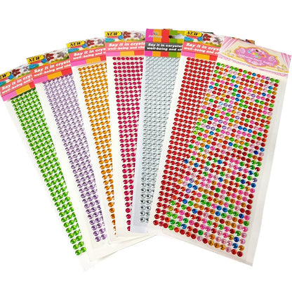 Self Adhesive Rhinestone Stickers - 504/900PCS Acrylic Gems for DIY Crafts & Scrapbooking