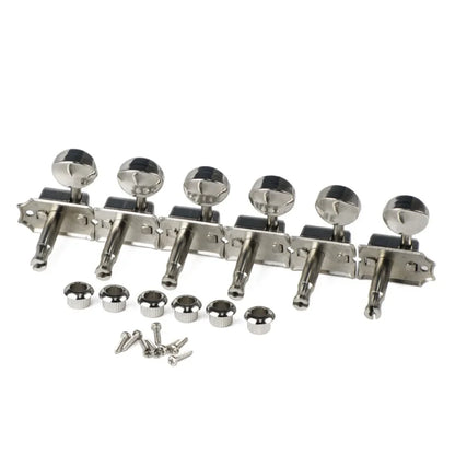 FLEOR 6-in-Line Nickel Silver Electric Guitar Tuners — Vintage Machine Heads, Tuning Keys Pegs for 6R Guitar