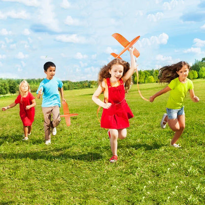 48cm EVA Foam Glider Aircraft Toy – Hand-Throw Flight Airplane DIY Model for Kids, Fun Outdoor Toy Gift