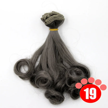 Msiredoll BJD Wig Accessories - Gradient Color Doll Hair for 1/3 1/4 1/6 1/12 DIY Wigs